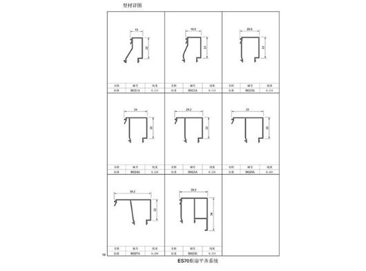 ES70框扇平齐